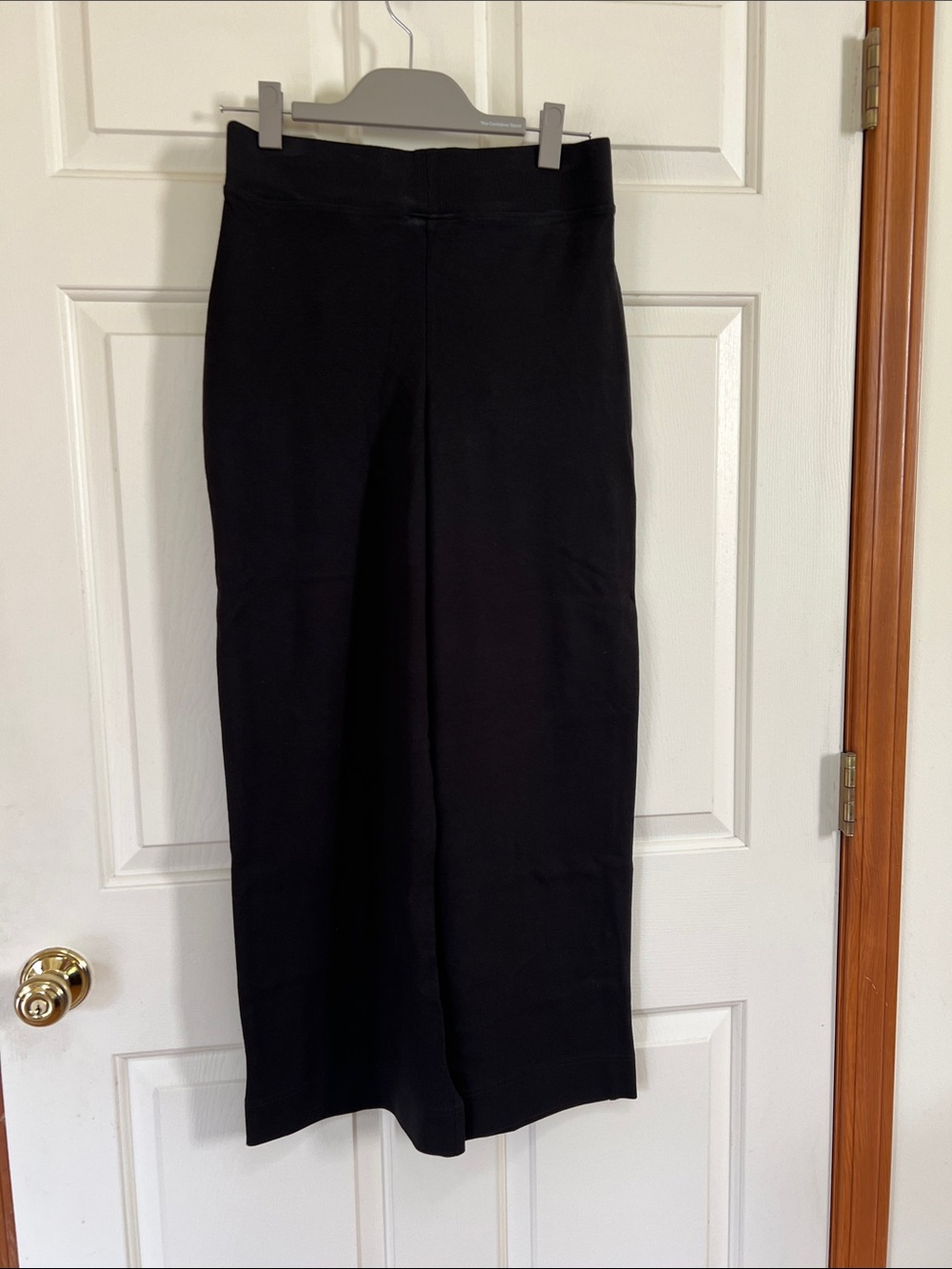 Pact Organic Airplane Wide Leg Pants Small Black 29" Inseam - Picture 5 of 7